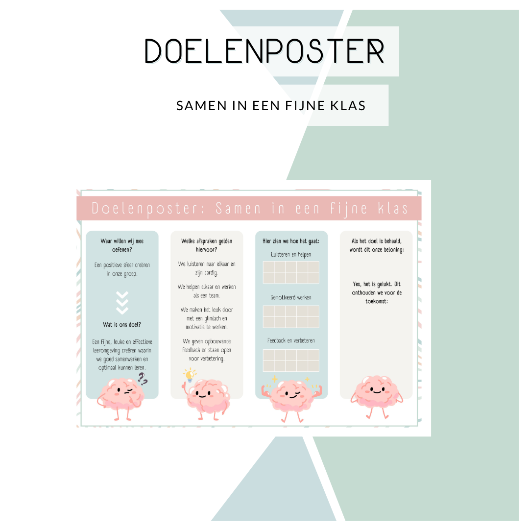 Doelenposter - Samen in een fijne klas