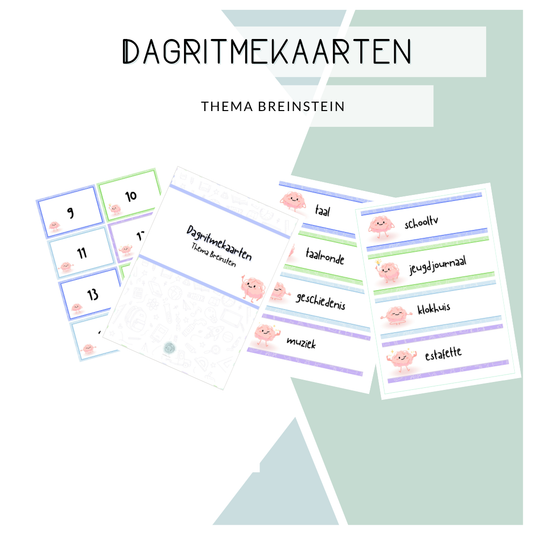 Dagritmekaarten - Thema (Br)Einstein (blauw/groen/paars)
