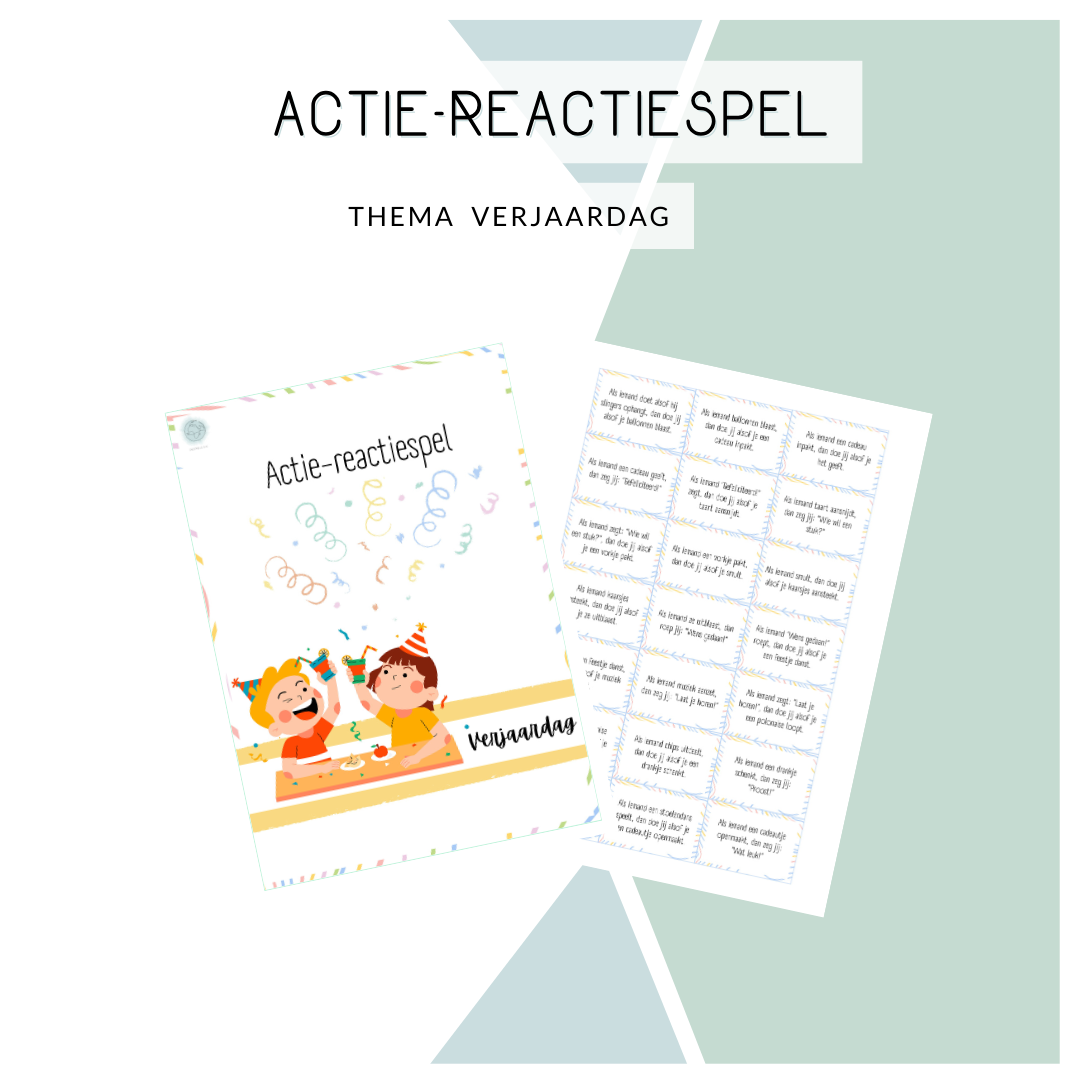 Actie-reactie spel - Thema: Verjaardag
