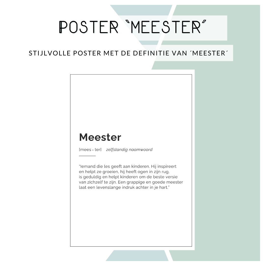 Poster definitie: meester