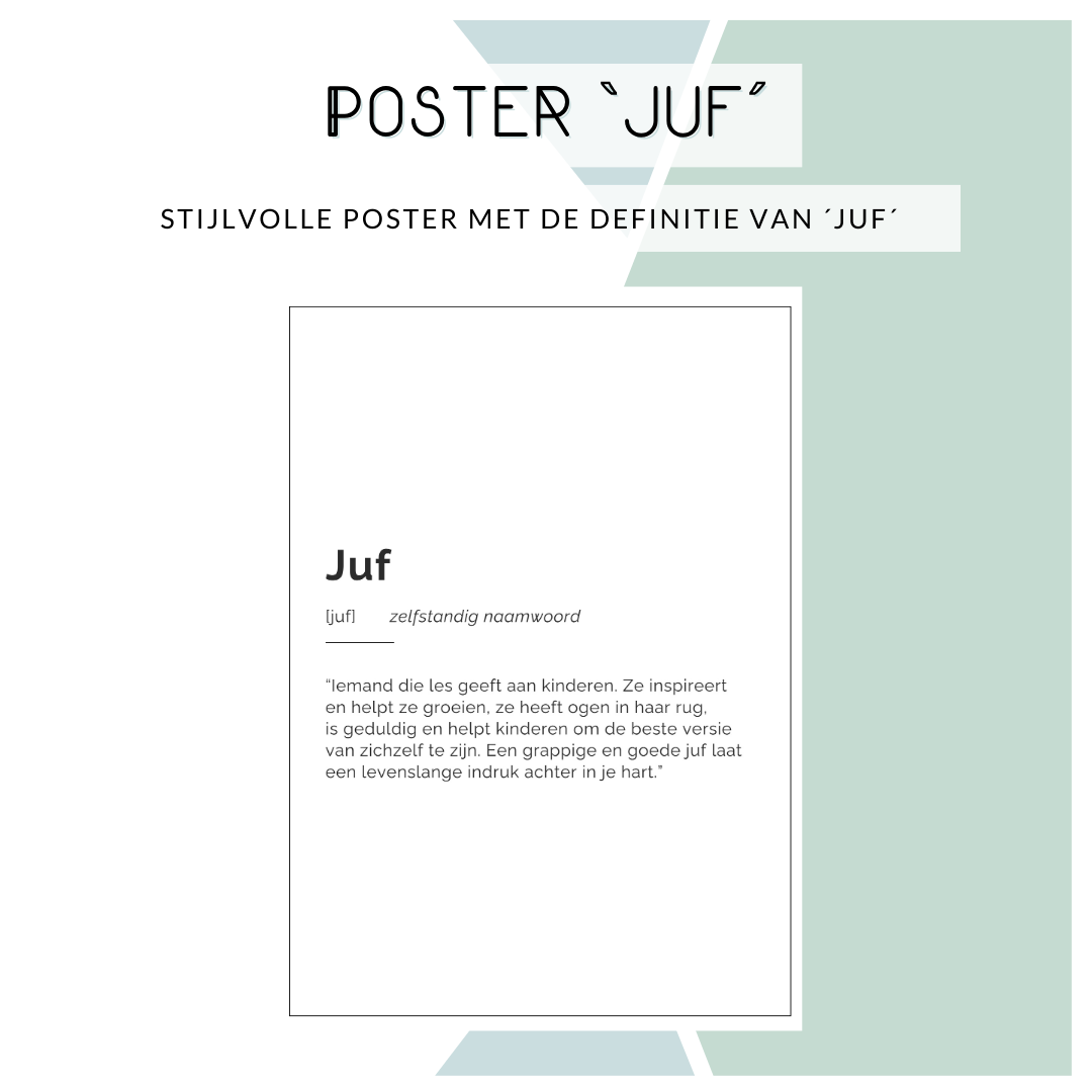 Poster definitie: juf