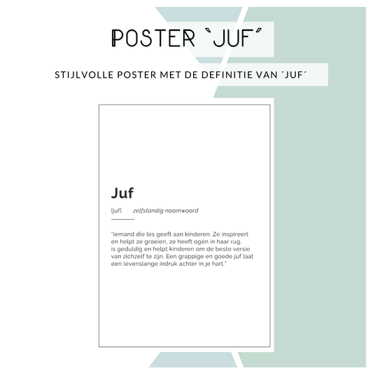 Poster definitie: juf