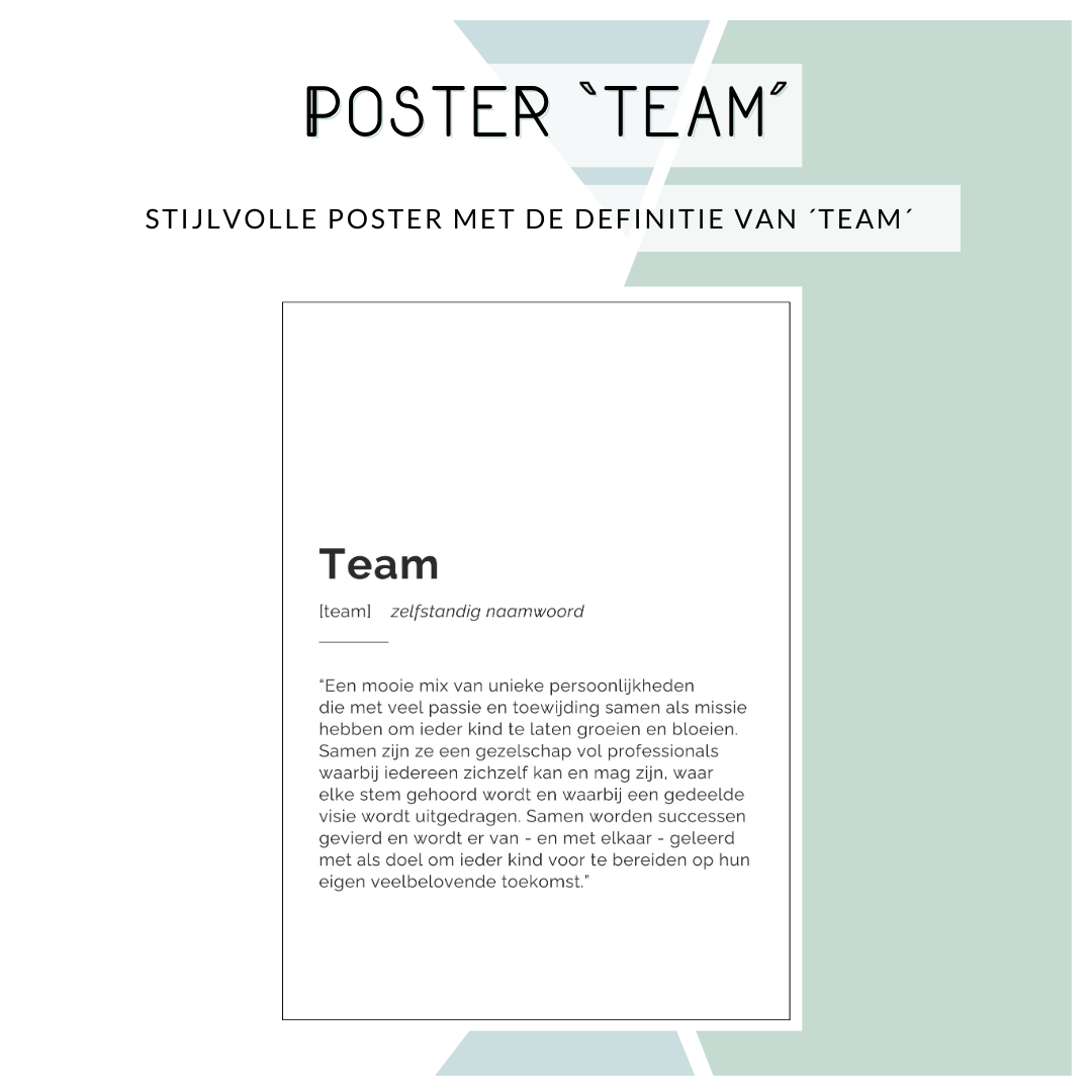 Poster definitie: team