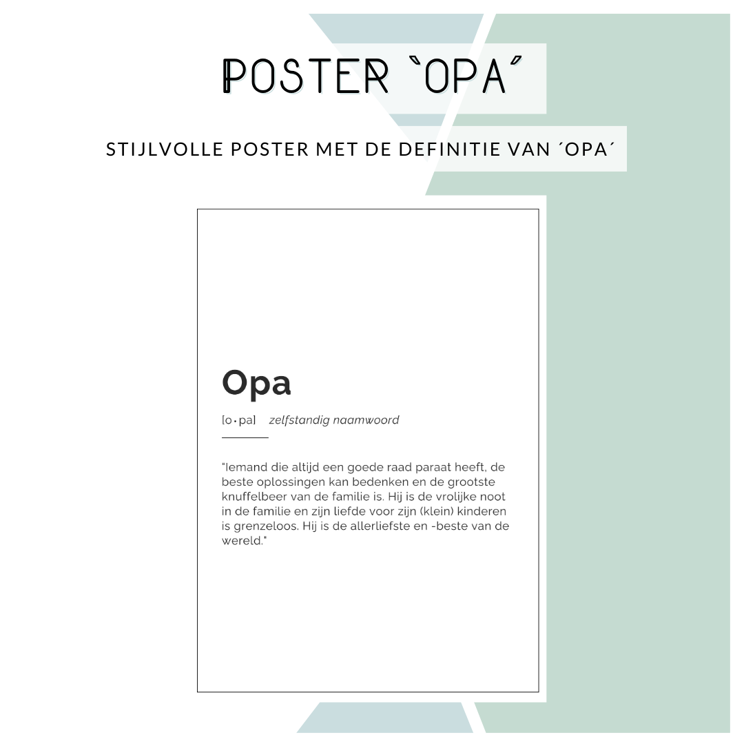 Poster definitie: opa