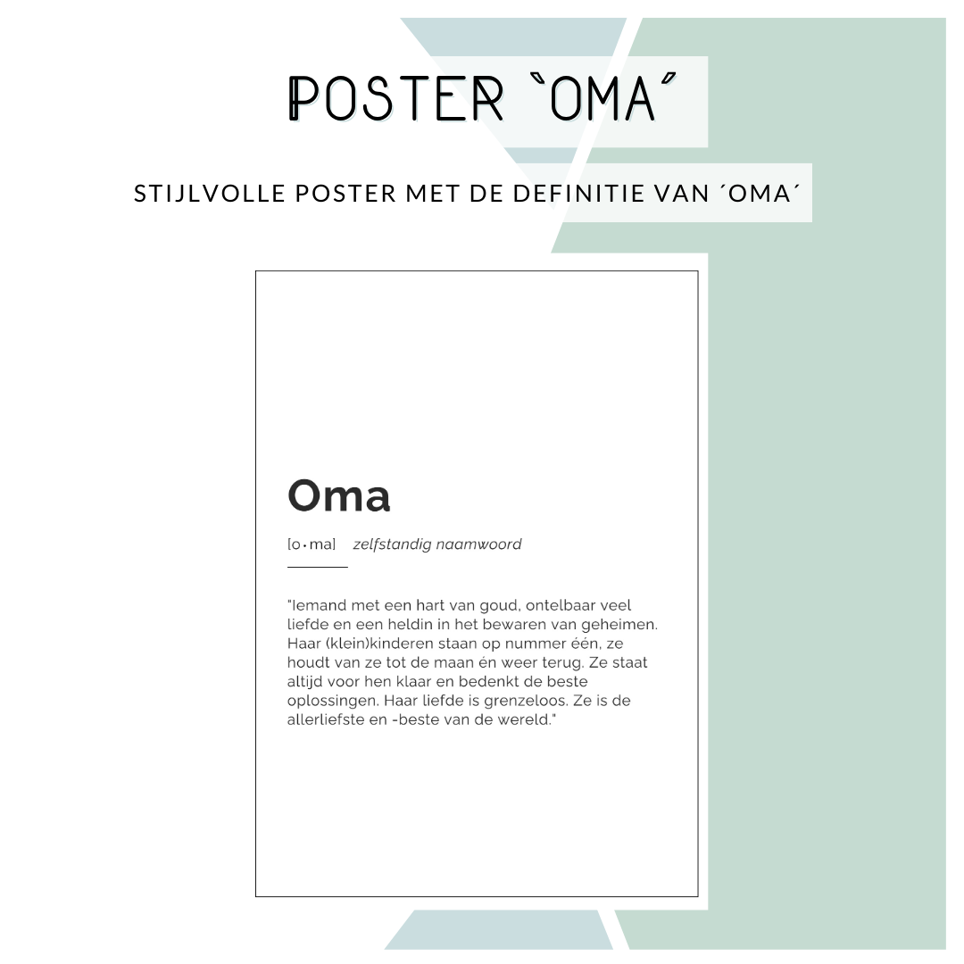 Poster definitie: oma