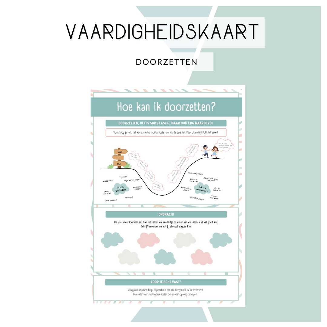 Vaardigheidskaart - Doorzetten