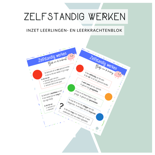 Zelfstandig werken - Inzet blok