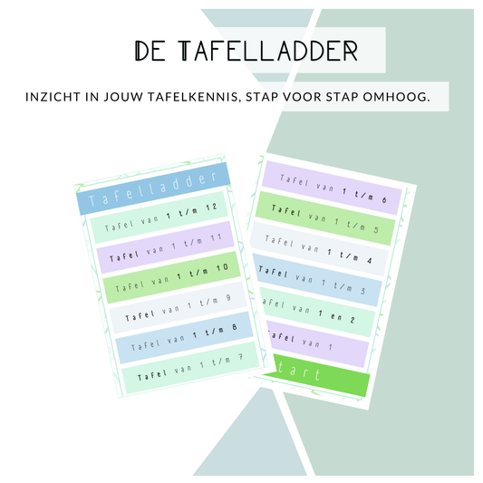 Tafelladder (blauw/groen/paars)