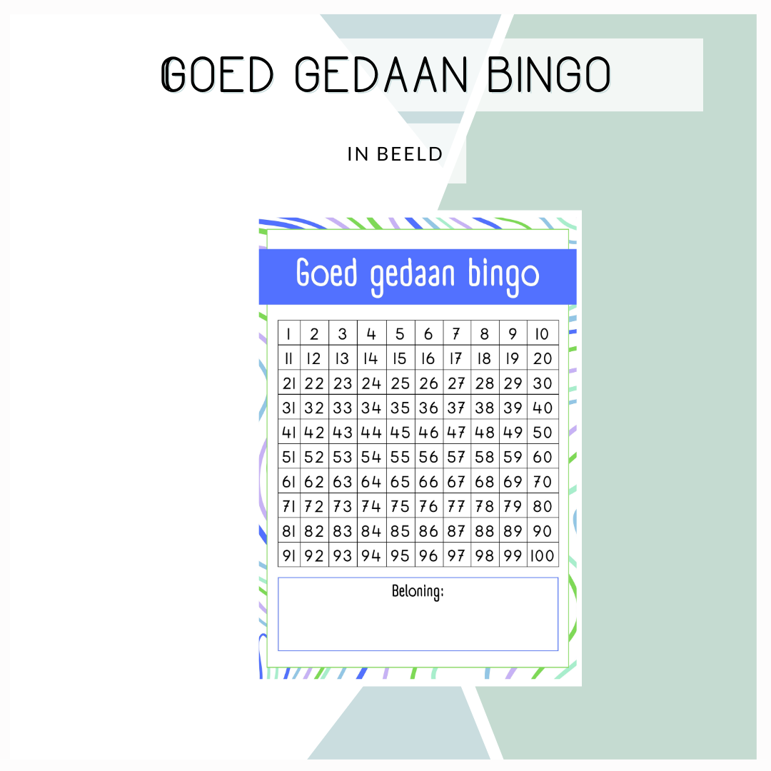 Goed gedaan bingo