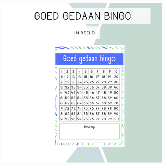 Goed gedaan bingo