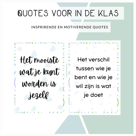 Quotes voor in de klas (paars/blauw/groen)