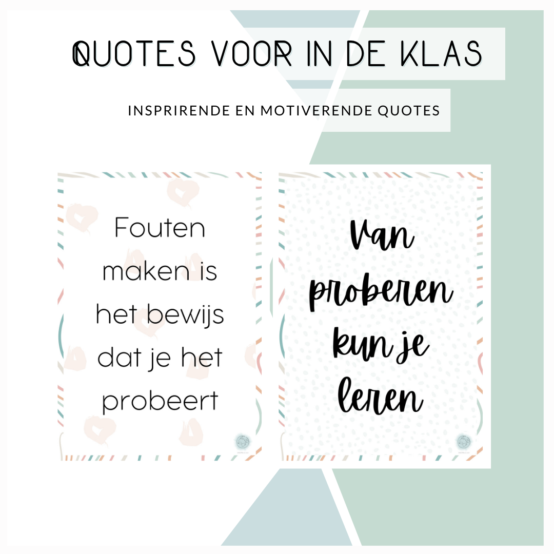 Quotes voor in de klas (pastel)