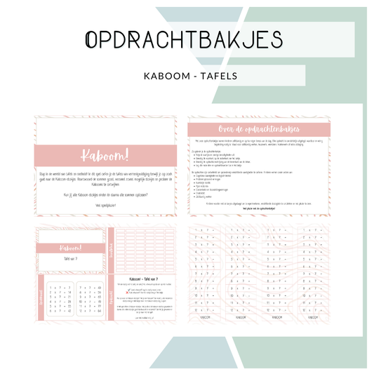 Opdrachtbakje - Kaboom tafels (MB)