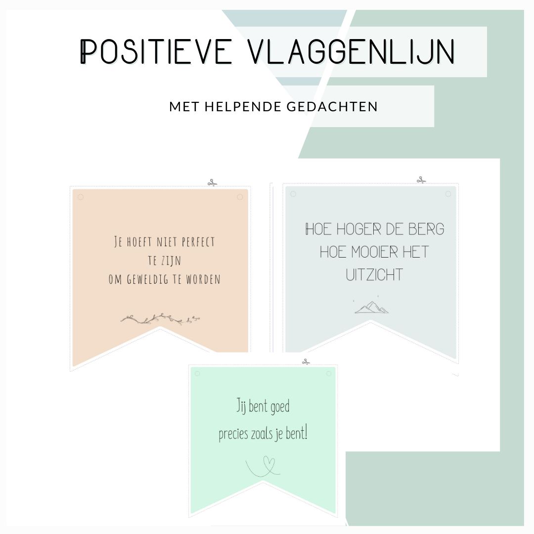 Positieve vlaggenlijn (pastel)