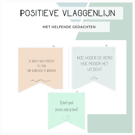 Positieve vlaggenlijn (pastel)