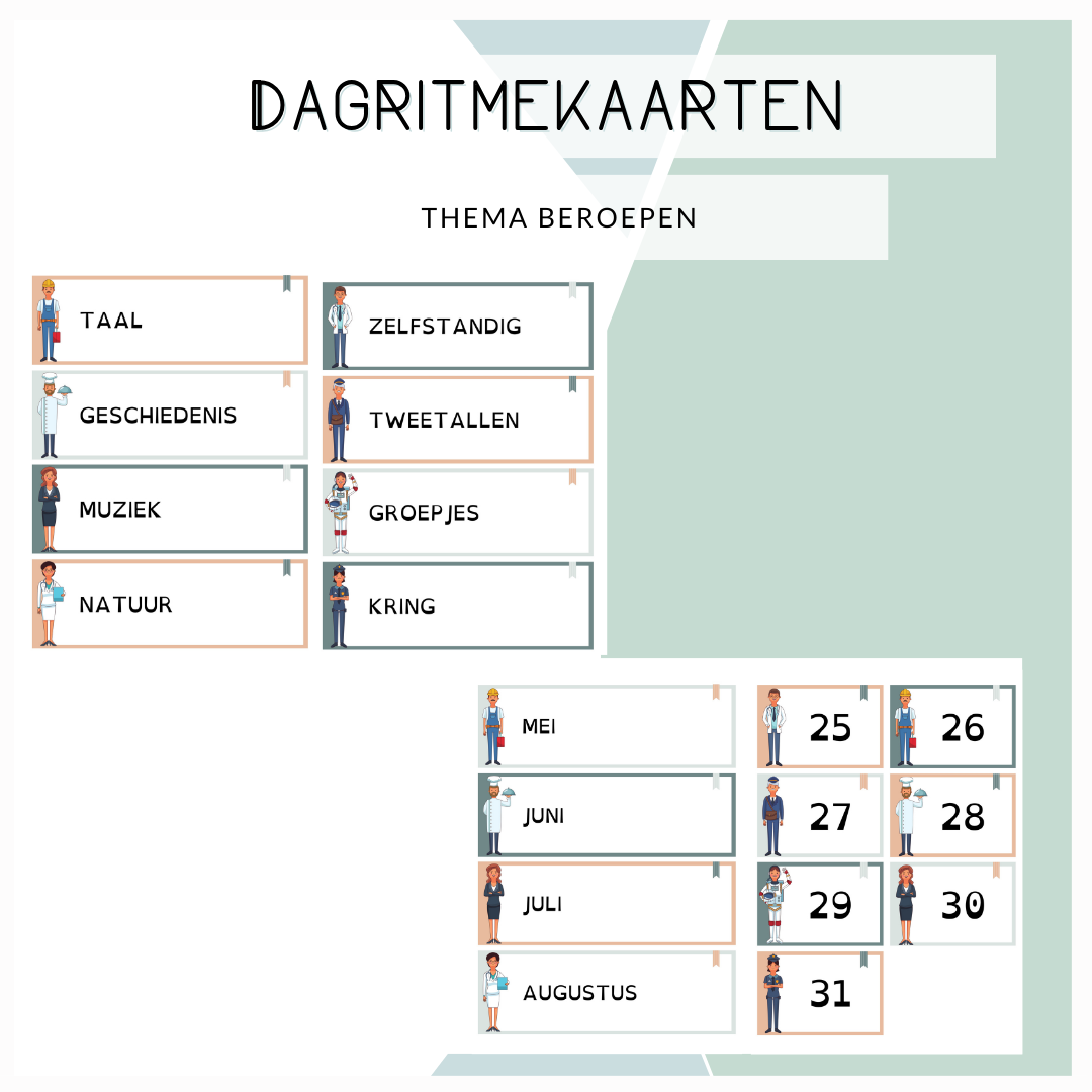 Dagritmekaarten - Thema beroepen