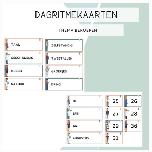 Dagritmekaarten - Thema beroepen