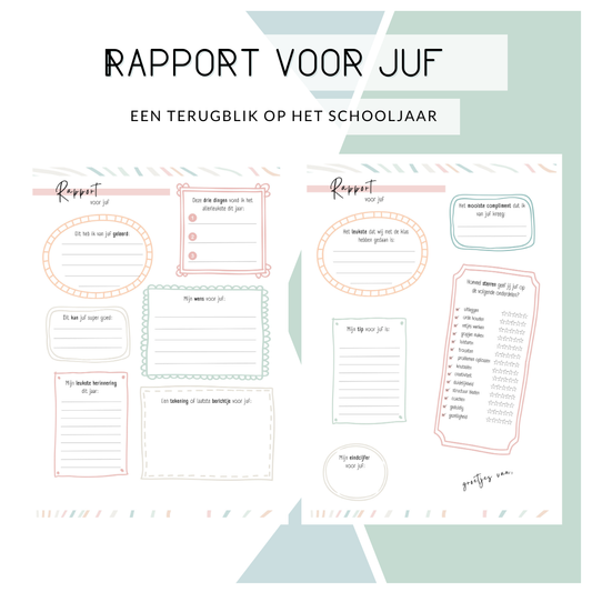 Rapport voor de juf