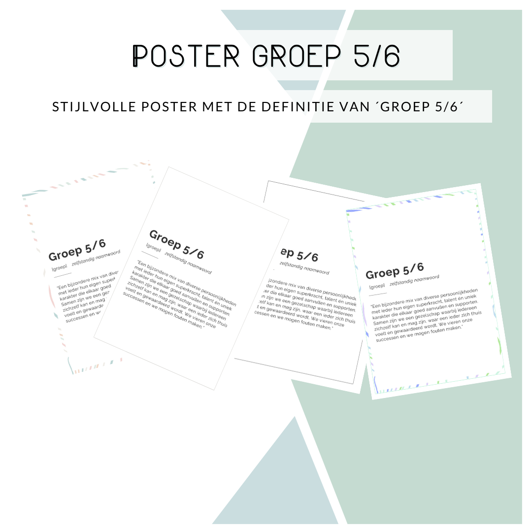 Poster definitie: groep 5/6