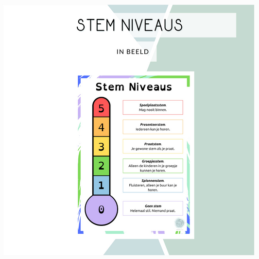 Stem niveaus (paars-blauw-groen)