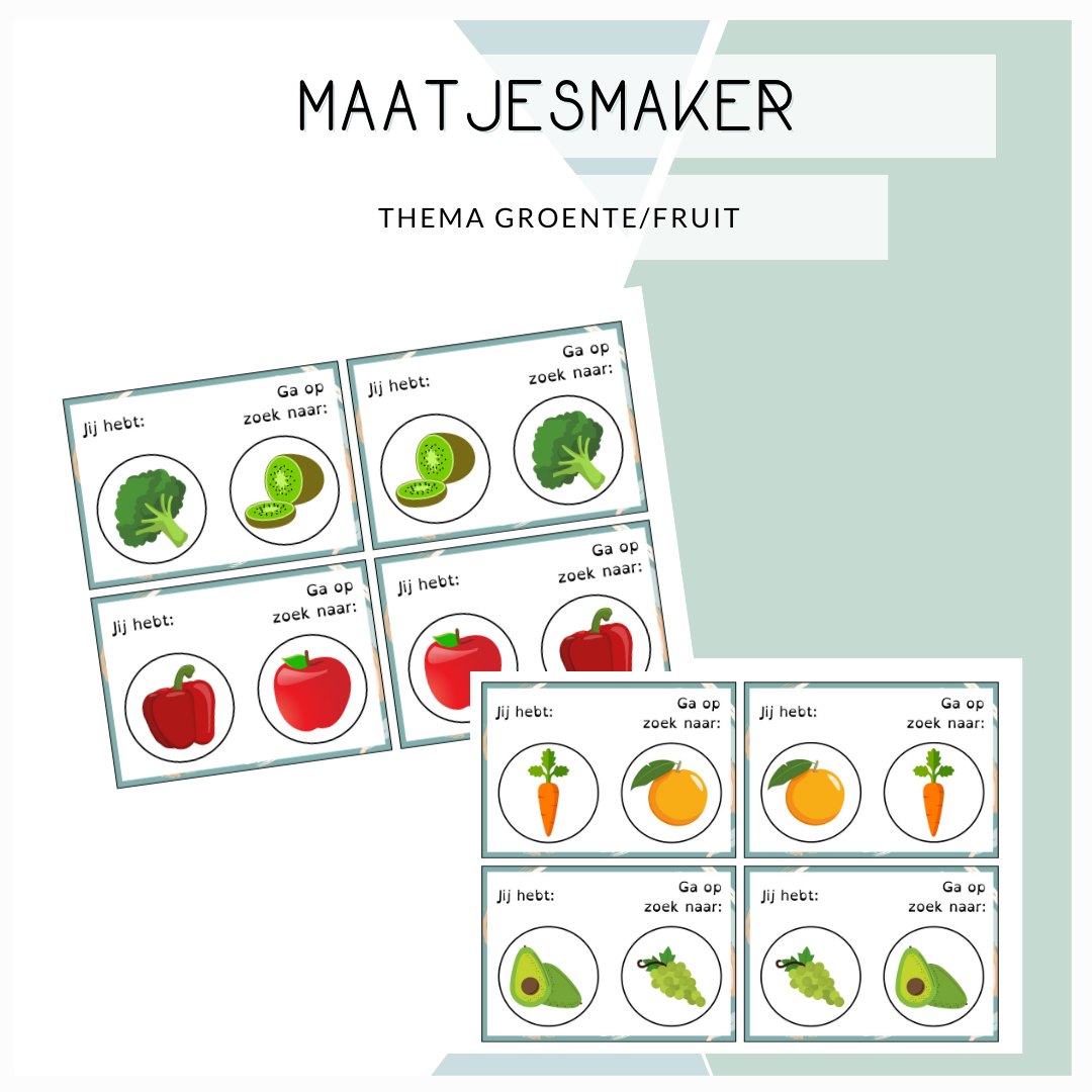 Maatjesmaker - groente en fruit (pastel)