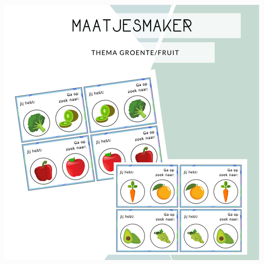 Maatjesmaker - groente en fruit (paars, blauw, groen)