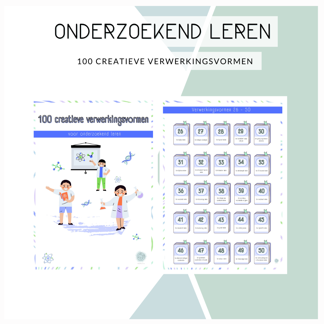 Onderzoekend leren - Mijn leervraag + 100 verwerkingsvormen