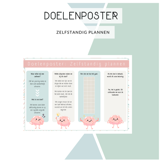 Doelenposter - Zelfstandig plannen