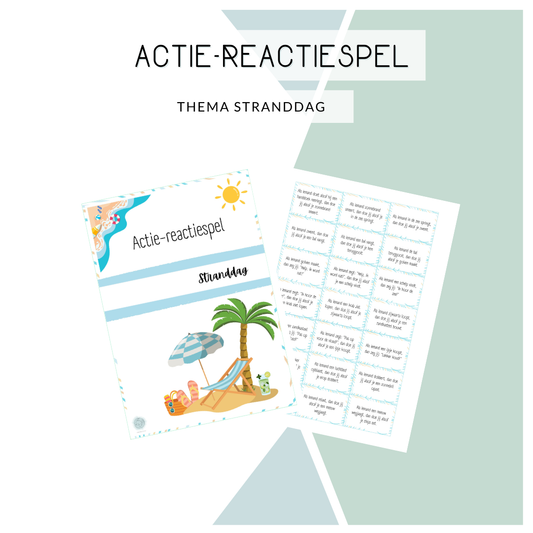 Actie-reactie spel - Thema: Stranddag