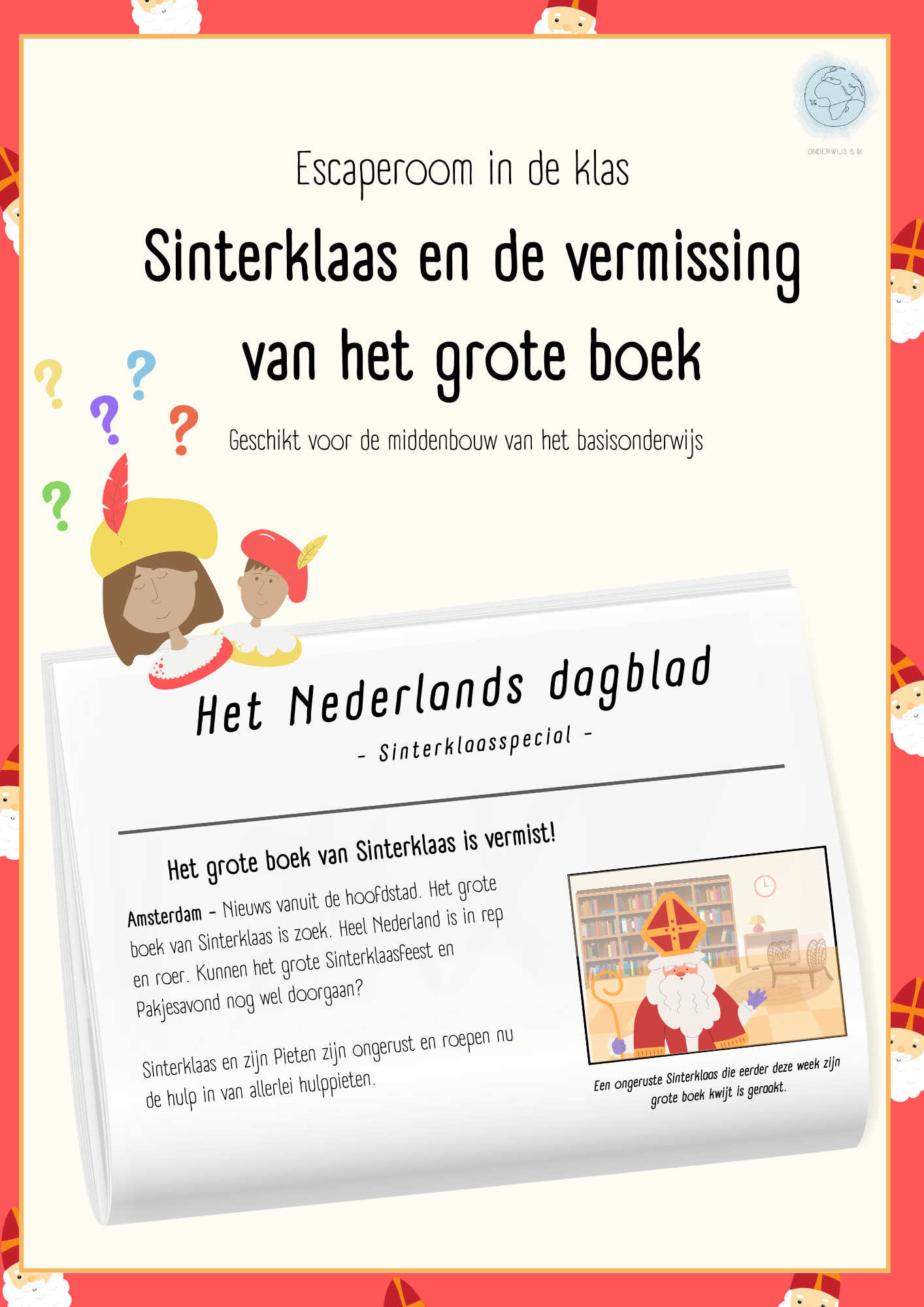 Escape room - Sinterklaas en de vermissing van het grote boek (Middenbouw)